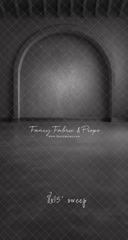 Elegant Charcoal Alcove - Solid Floor - With Sweep Option