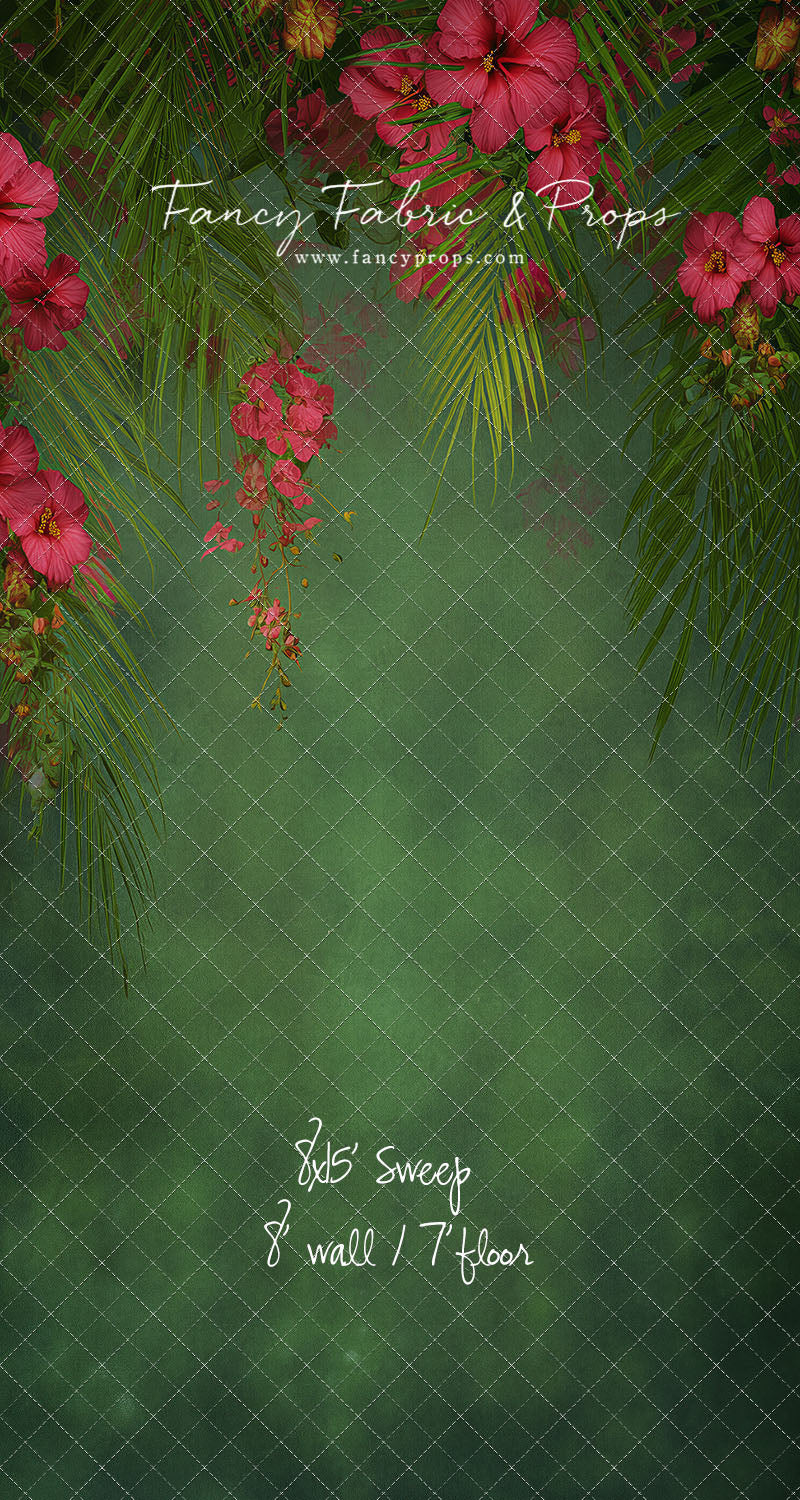 Emerald Hibiscus Haven - With Sweep Option