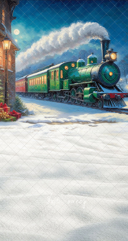 Festive Locomotive - Train on Right Option - With Sweep Option