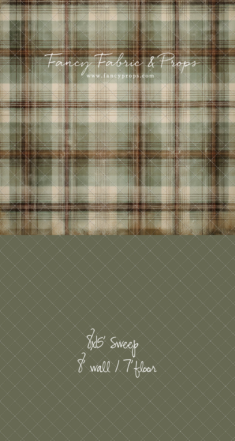 Frosted Plaid Spruce - With Sweep Option