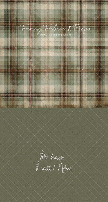 Frosted Plaid Spruce - With Sweep Option