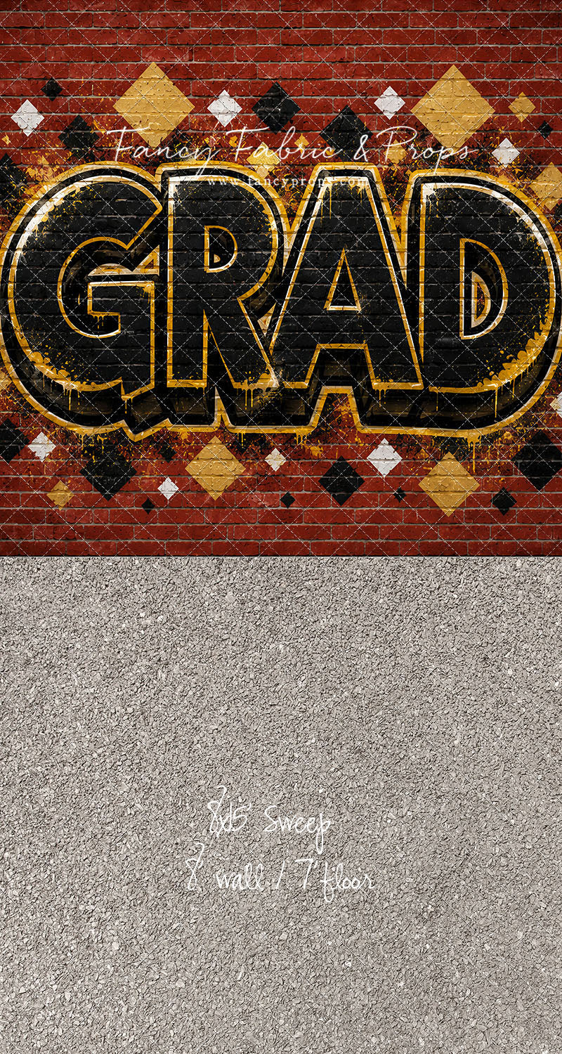 Gold & Black Grad - With Sweep Option