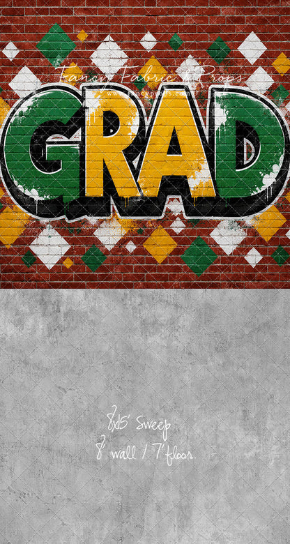 Gold & Green Grad - With Sweep Option