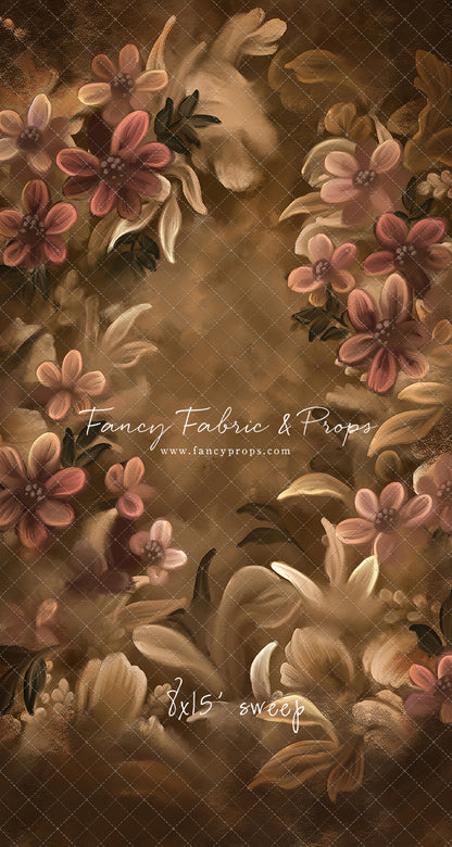 Golden Floral Tapestry - Sweep Sizes Only