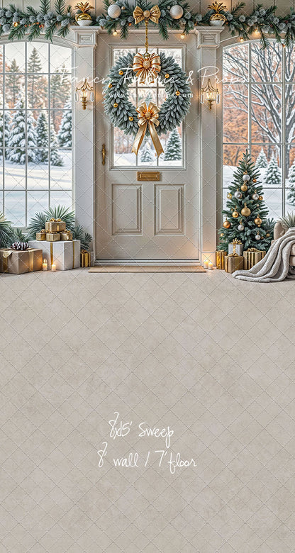 Golden Noel Entryway - with Sweep Option