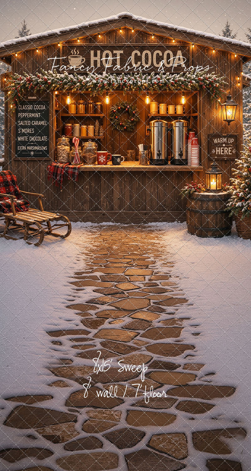Hot Cocoa Holiday Hut - With Sweep Option