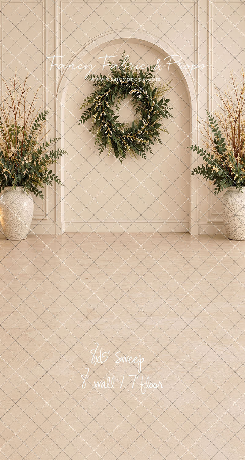 Ivory Evergreen Arch - With Sweep Option