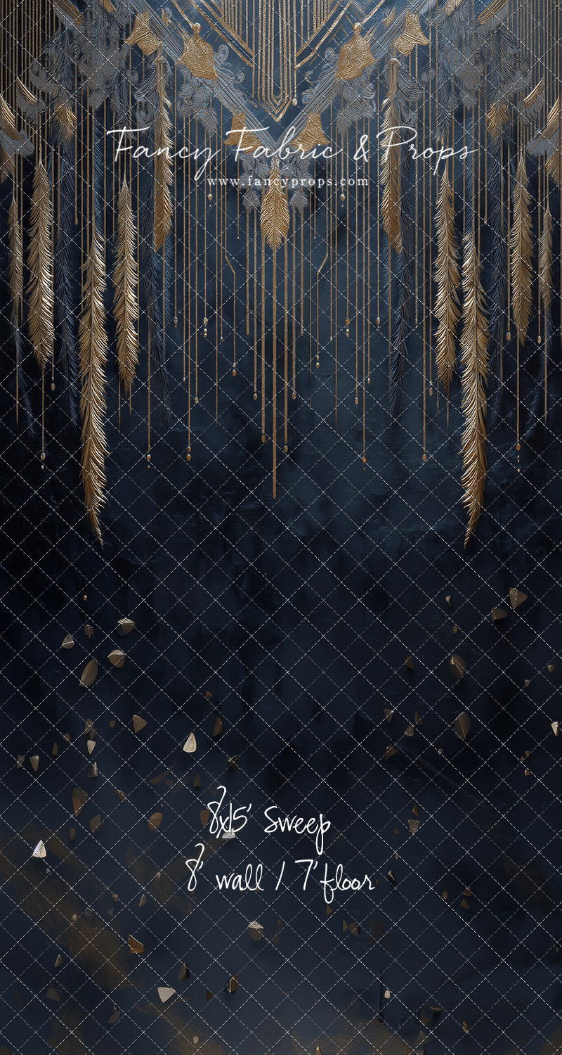 Midnight Feather Cascade - With Sweep Option