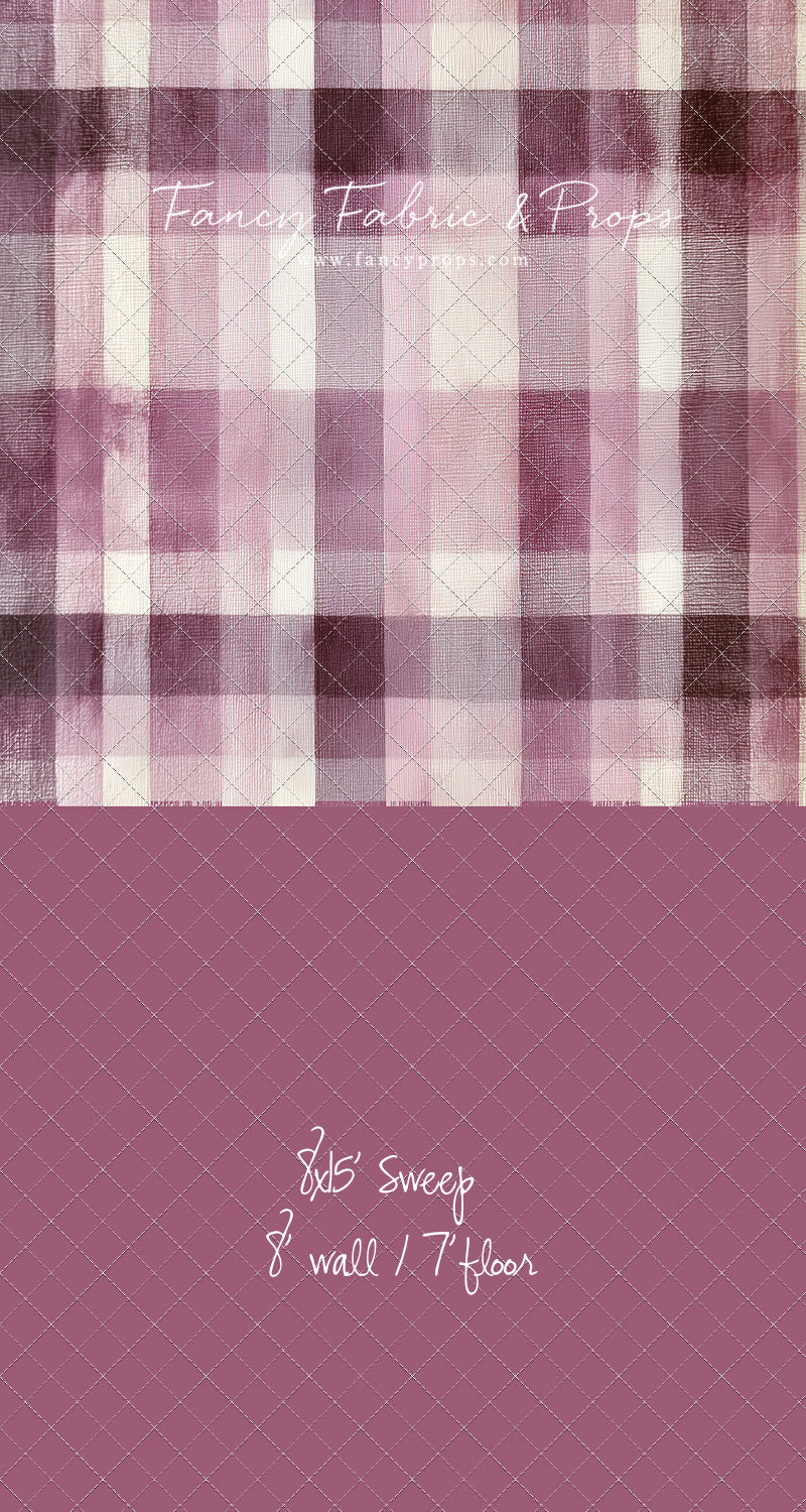 Mulberry Plaid - With Sweep Option