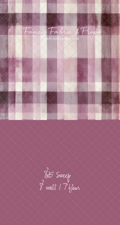 Mulberry Plaid - With Sweep Option