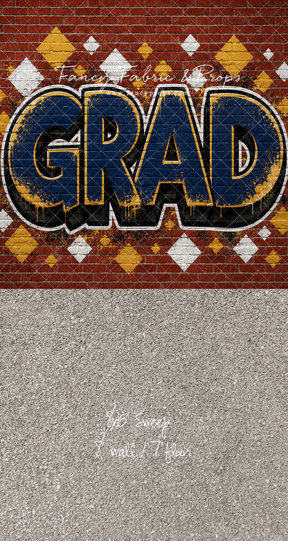 Navy & Gold Grad - With Sweep Option