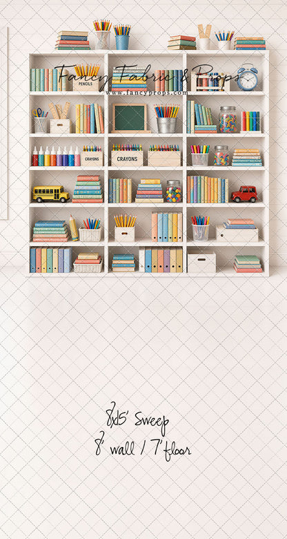 Pastel Classroom Bookshelf - With Sweep Option