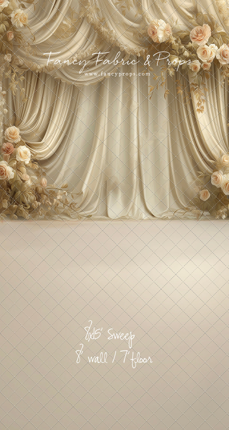 Petals & Silk In Ivory - With Sweep Option