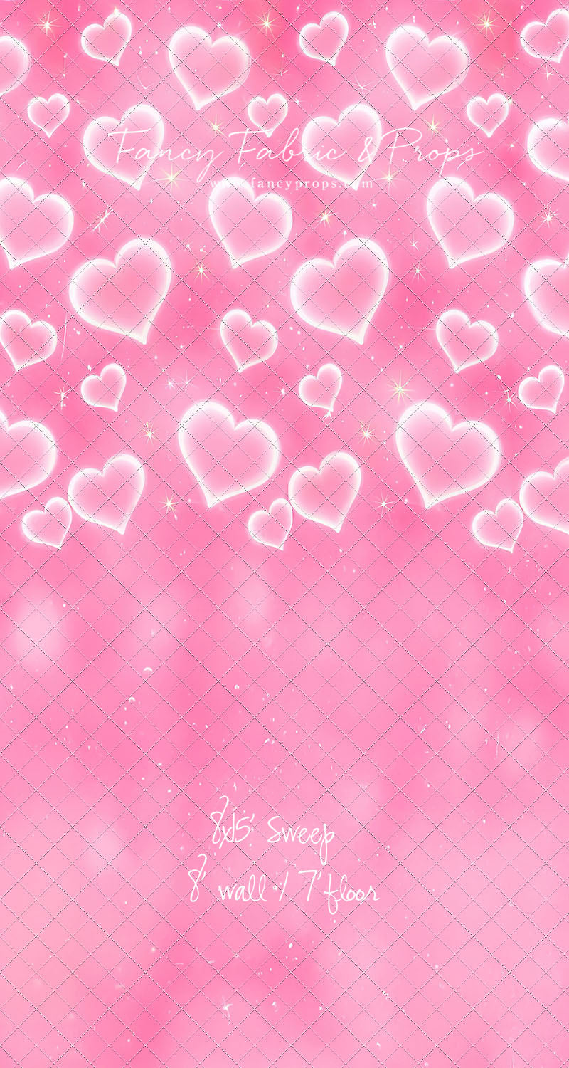 Pink Puffy Hearts - With Sweep Option