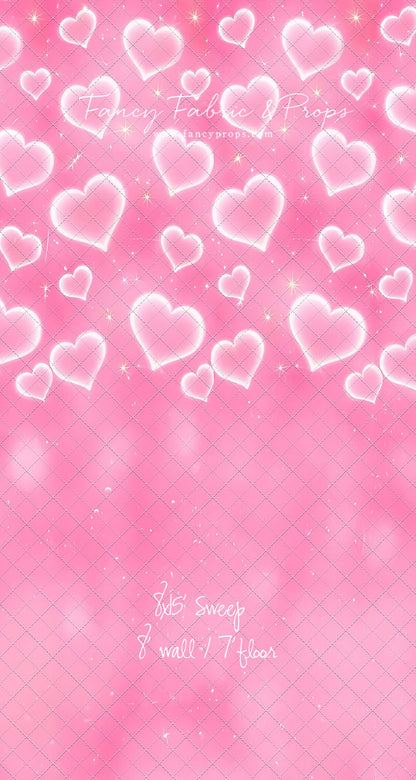 Pink Puffy Hearts - With Sweep Option