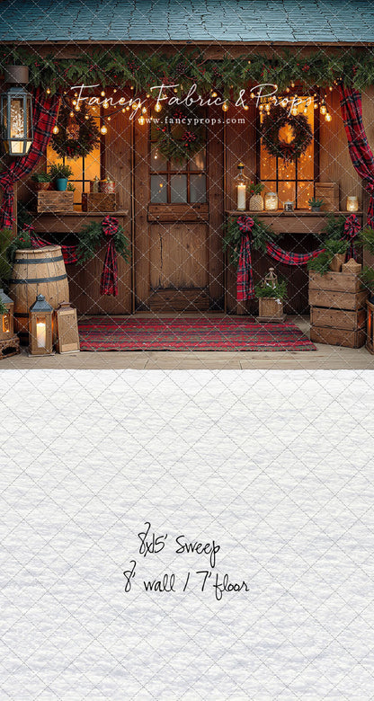 Plaid Cabin Porch - With Sweep Option