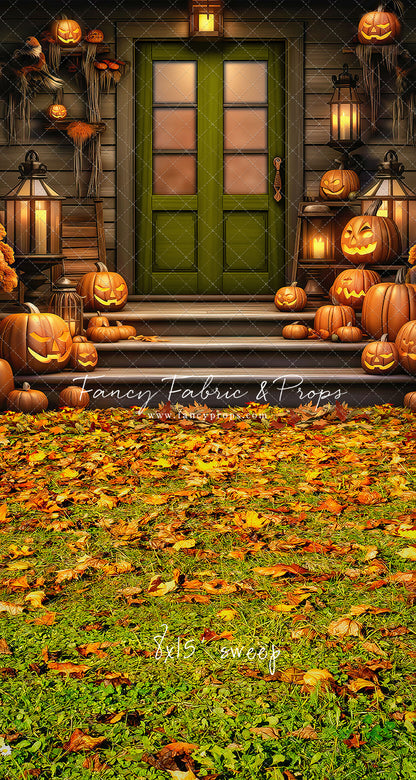 Pumpkin Porch - Green Door - With Sweep Option