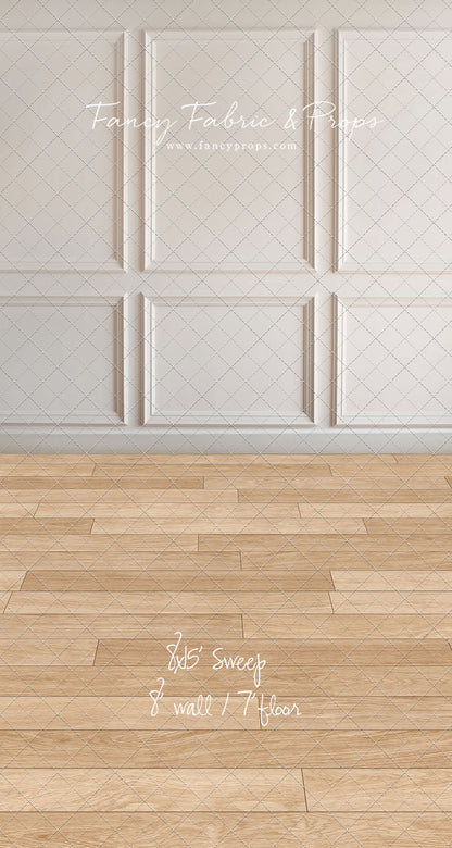 Simple Ivory Panel Wall - With Winter's Grace Floor Sweep Option