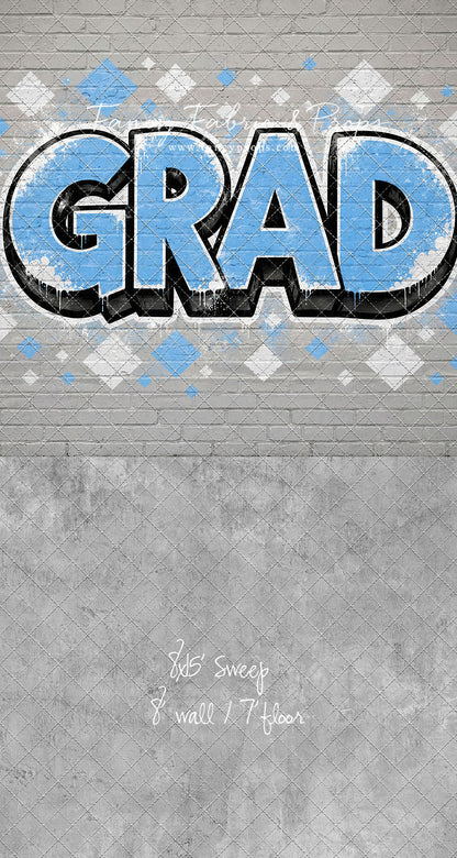 Sky & White Grad - With Sweep Option