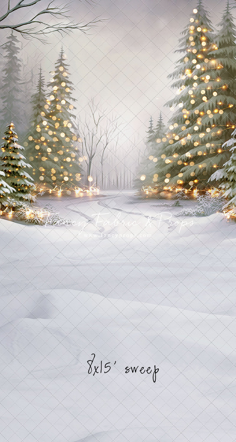 Snowy Trail Of Lights - No Deer - with Sweep Option