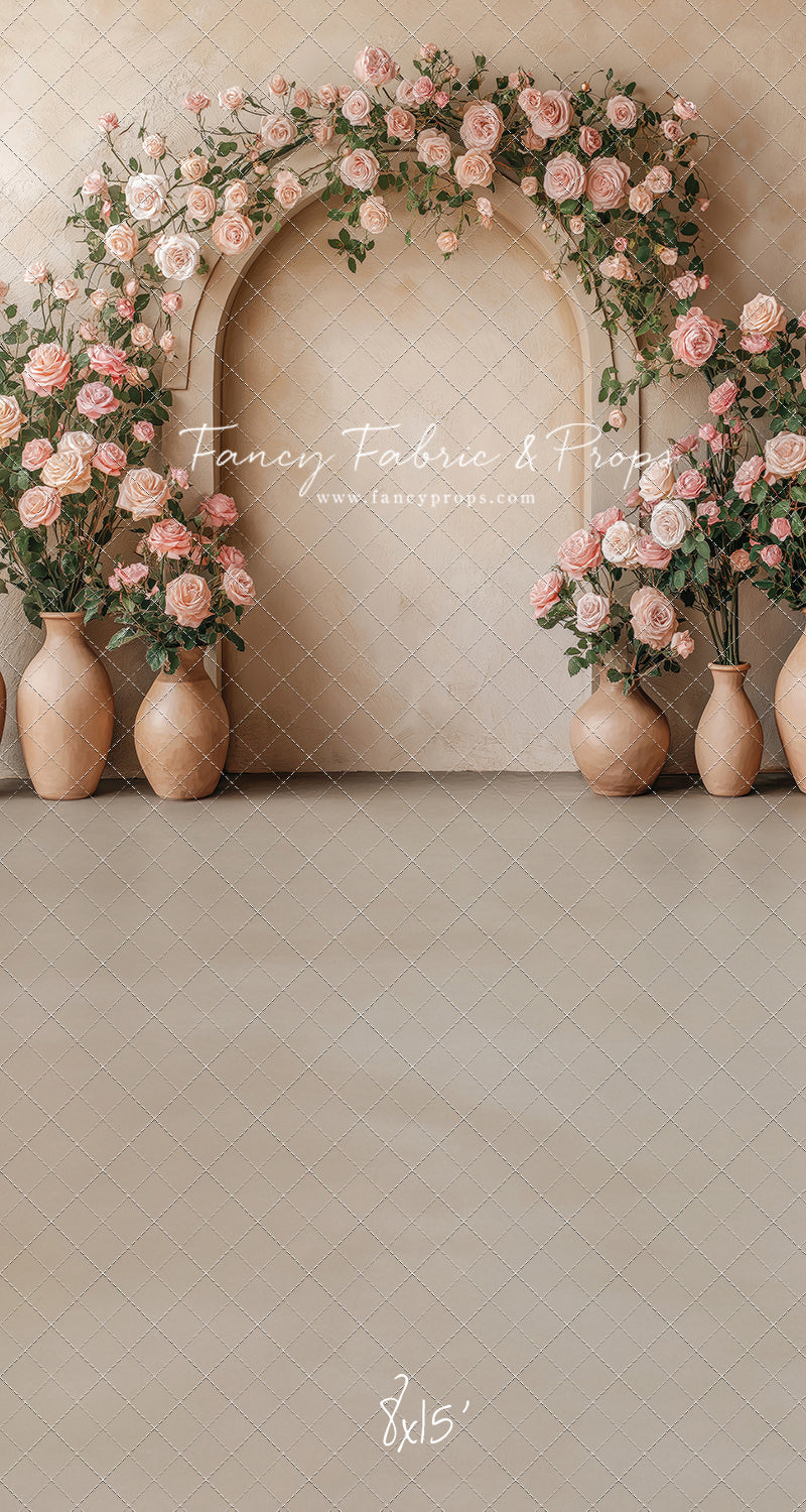 Soft Rose Arch - With Sweep Option