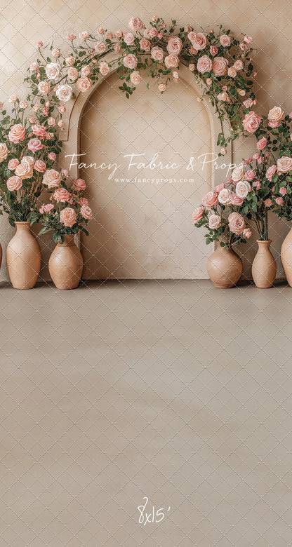 Soft Rose Arch - With Sweep Option