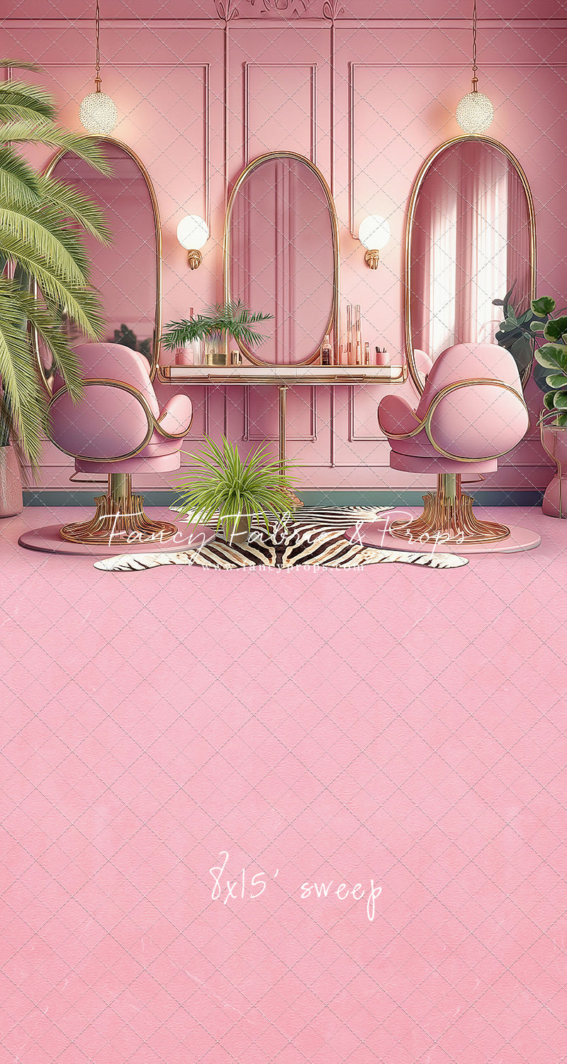 Teresa's Vanity - Pink Floor Option - With Sweep Option