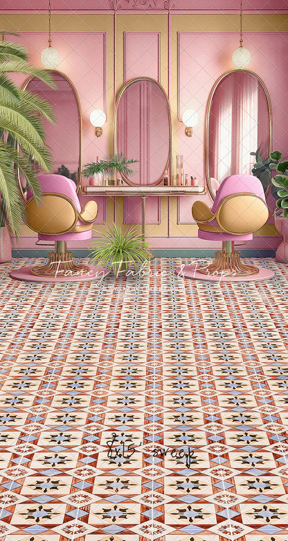 Teresa's Vanity - Tile Floor Option - With Sweep Option