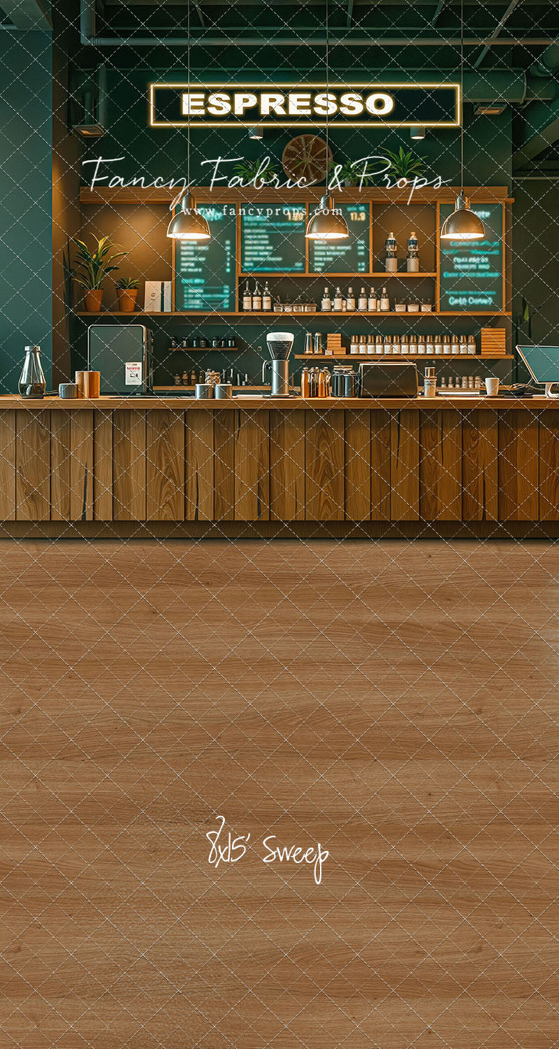 The Coffee Spot - Wood Floor Version - With Sweep Option