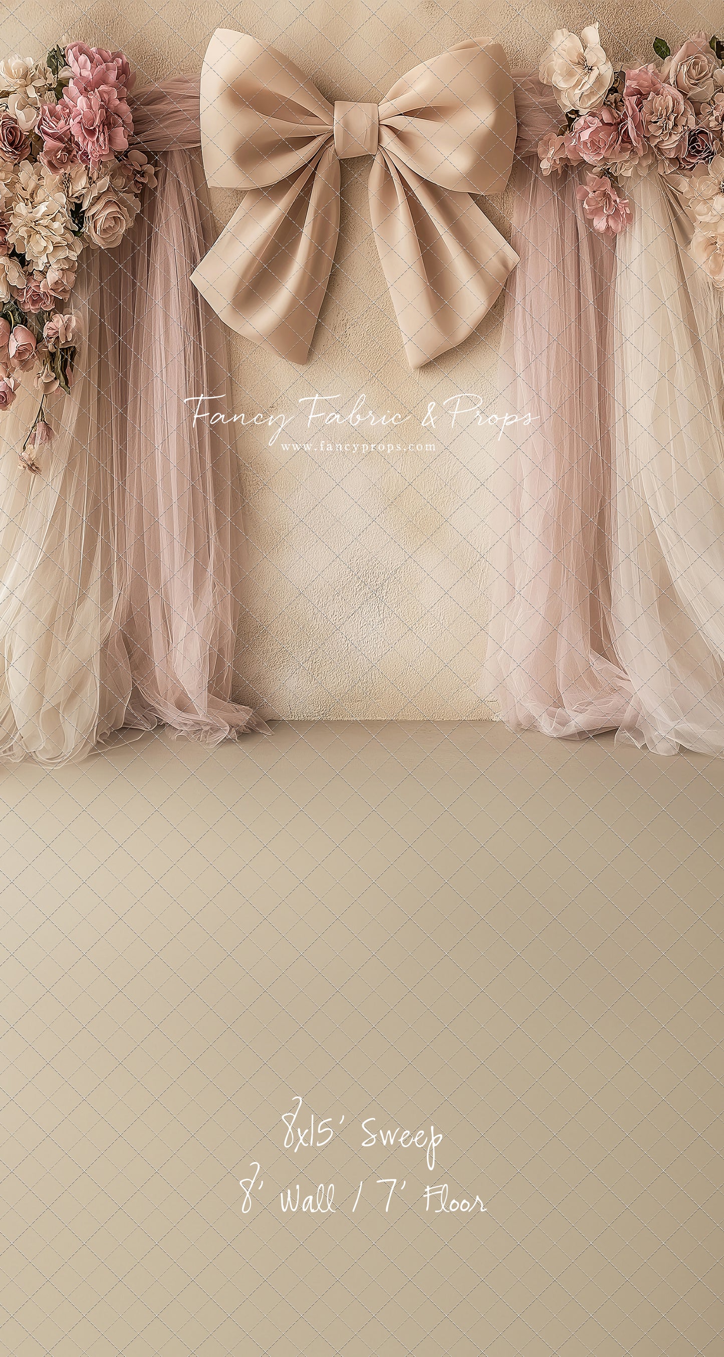 Velvet Blossom Bow Arch - With Sweep Option