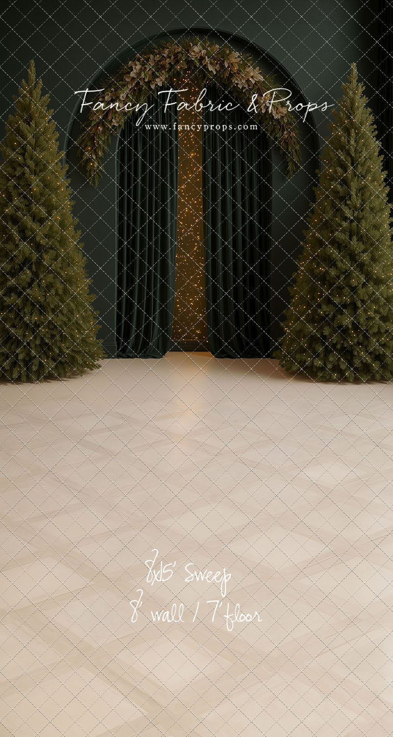 Velvet Christmas Arch - With Sweep Option