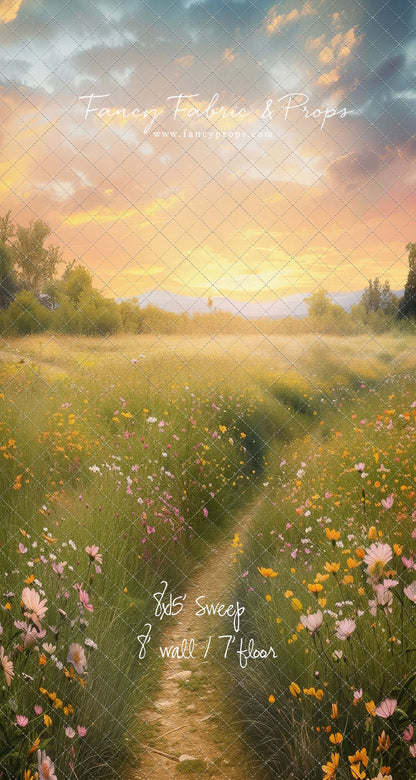 Wildflower Sunset Path  - With Sweep Option