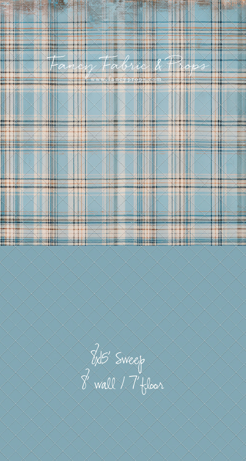 Winter Sky Gingham - With Sweep Option