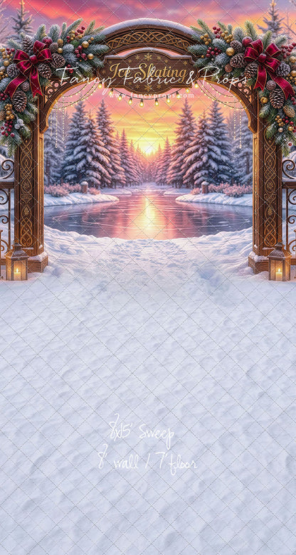 Winter Sunset Skating - With Sweep Option
