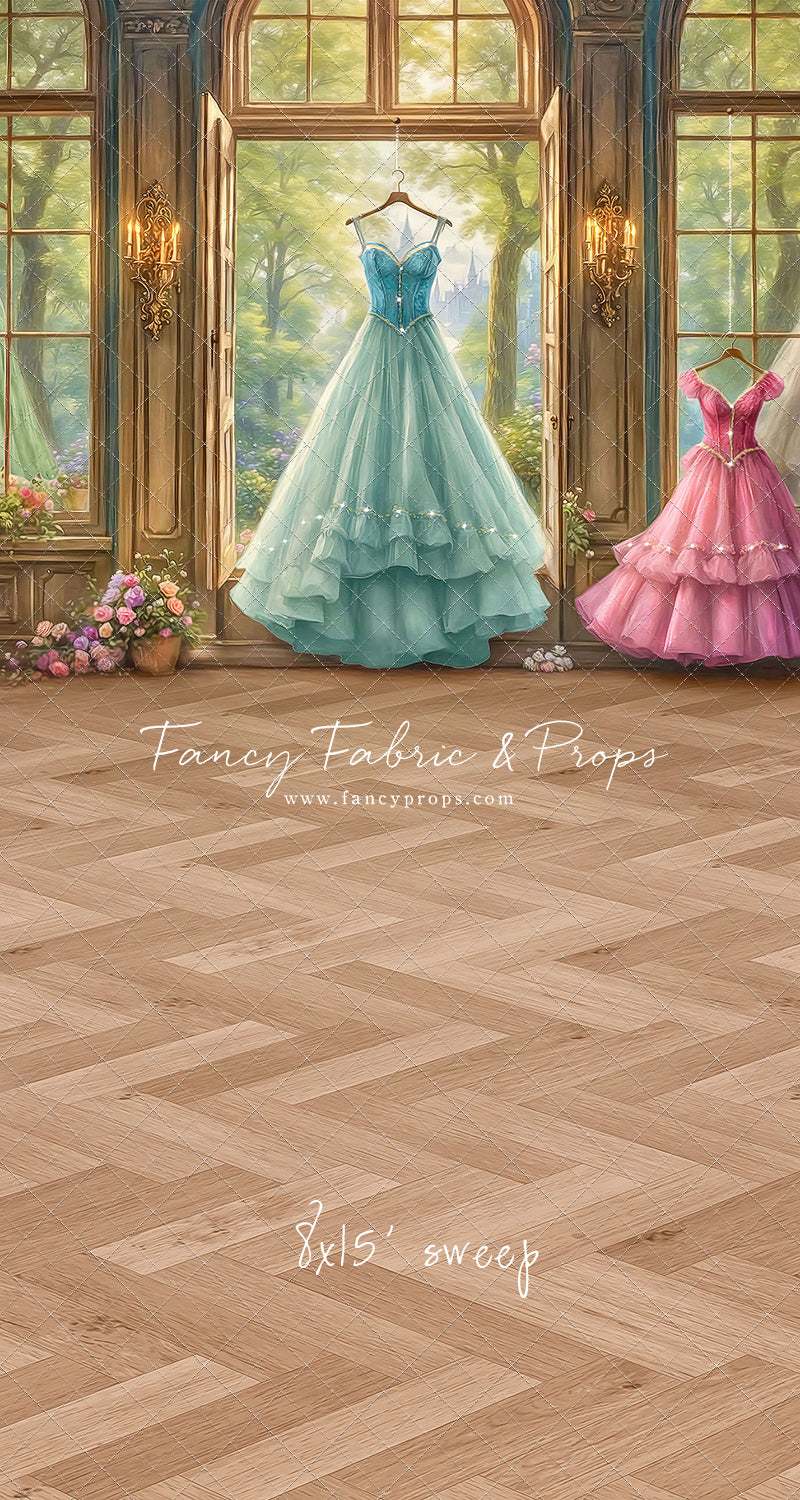 Dress of Royal Wishes- Wood Floor - With Sweep Option
