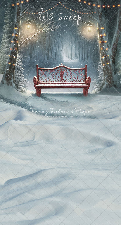 Snowy Bench - Red - with Sweep Option