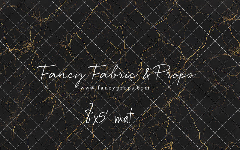 Black & Gold Marble Mat Floor