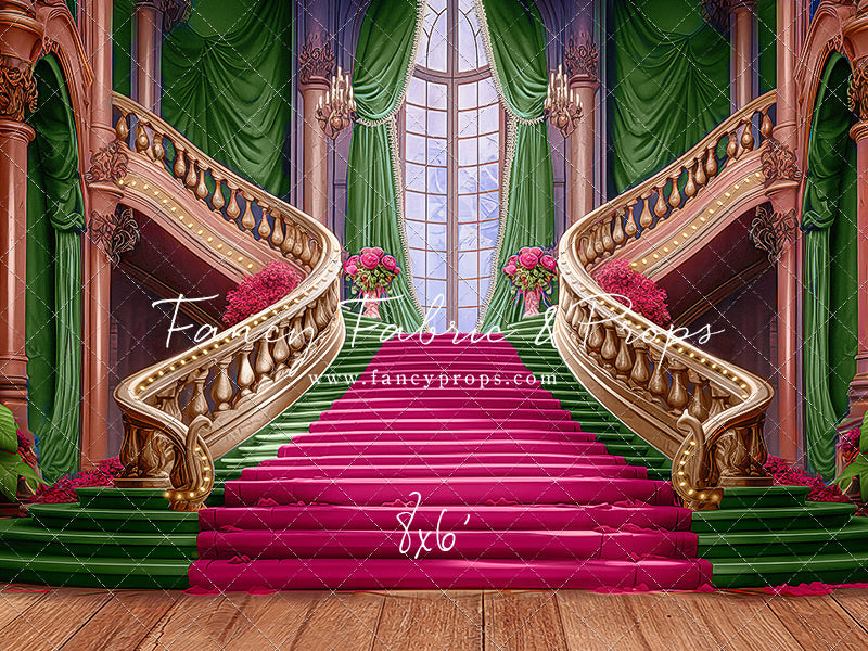 Ballroom Royal Staircase - Green - With Sweep Option