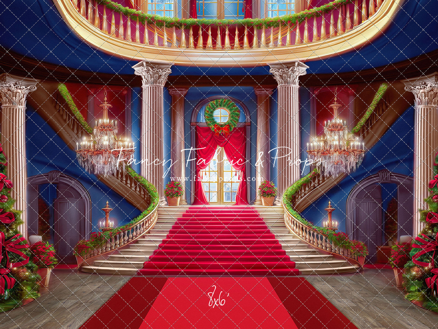 Belle's Royal Staircase - Red Carpet - With Sweep Option