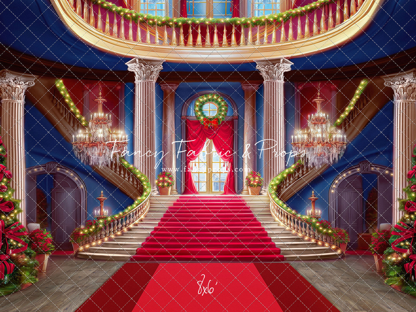 Belle's Royal Staircase -With Lights- Red Carpet - With Sweep Option