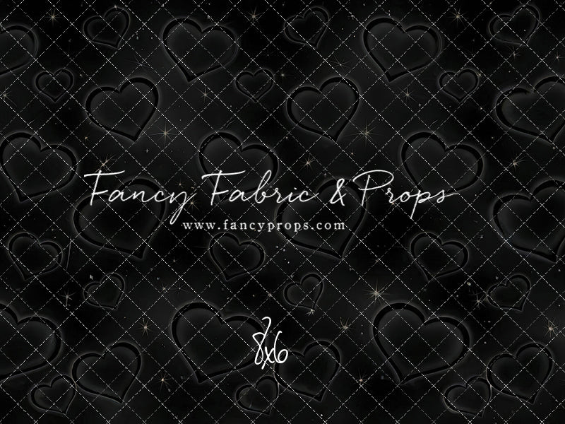 Black Puffy Hearts - With Sweep Option
