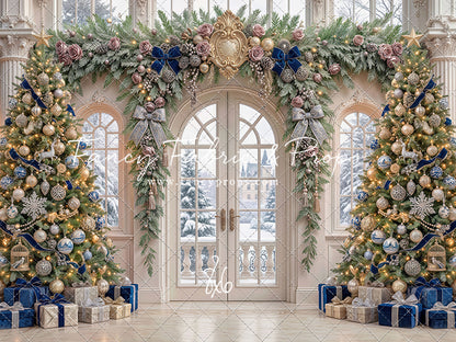 Blue Christmas Foyer - with Sweep Option