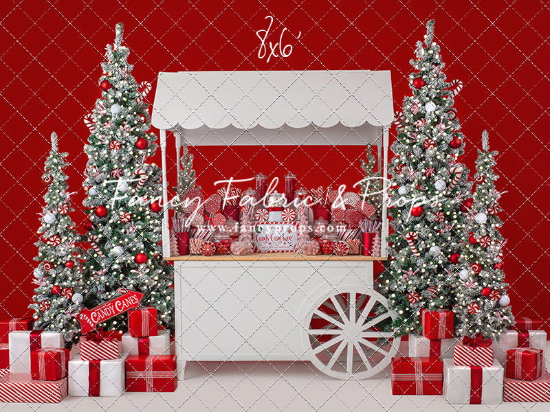 Candy Cane Sweets Cart