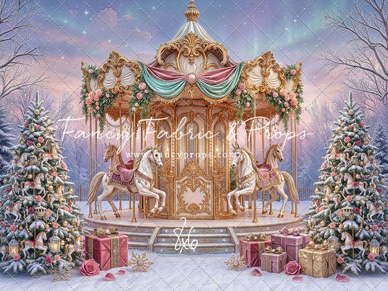 Christmas Carnation Carousel - With Sweep Option