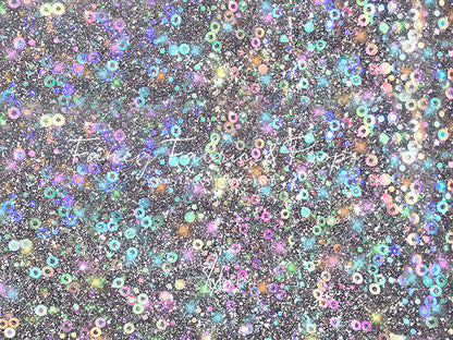 Cosmic Celebration - With Solid Beige Gray Floor Sweep Option
