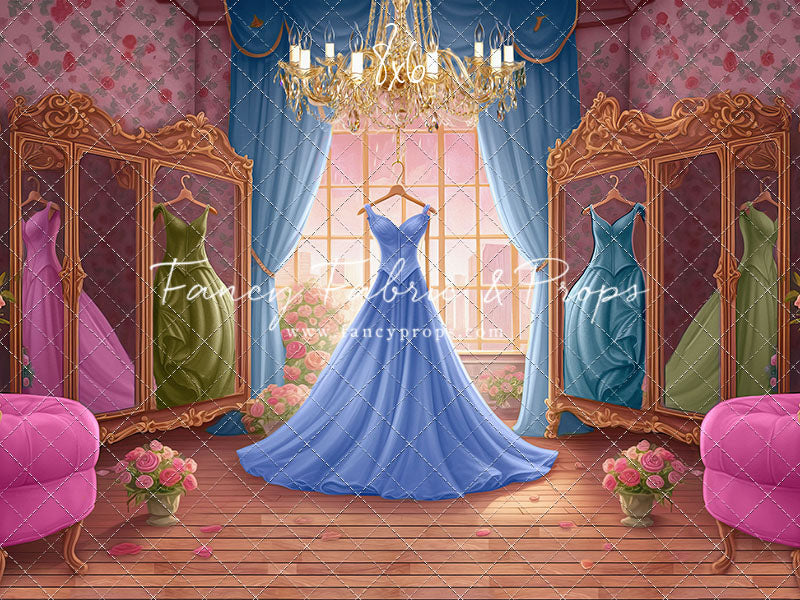Dress Like A Princess - Dark Blue Dress - With Sweep Option
