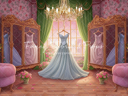 Dress Like A Princess - Ice Blue Dress - With Sweep Option