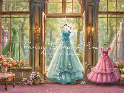 Dress of Royal Wishes- Pink Floor - With Sweep Option