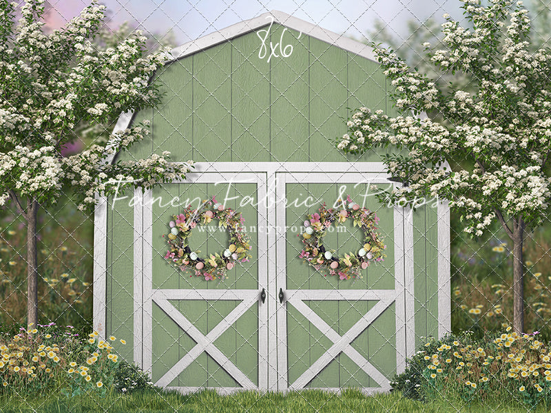 Easter Blossoms Barn 2pc Set