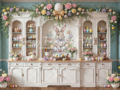 Easter Cupboard - Wood Floor - With Sweep Option